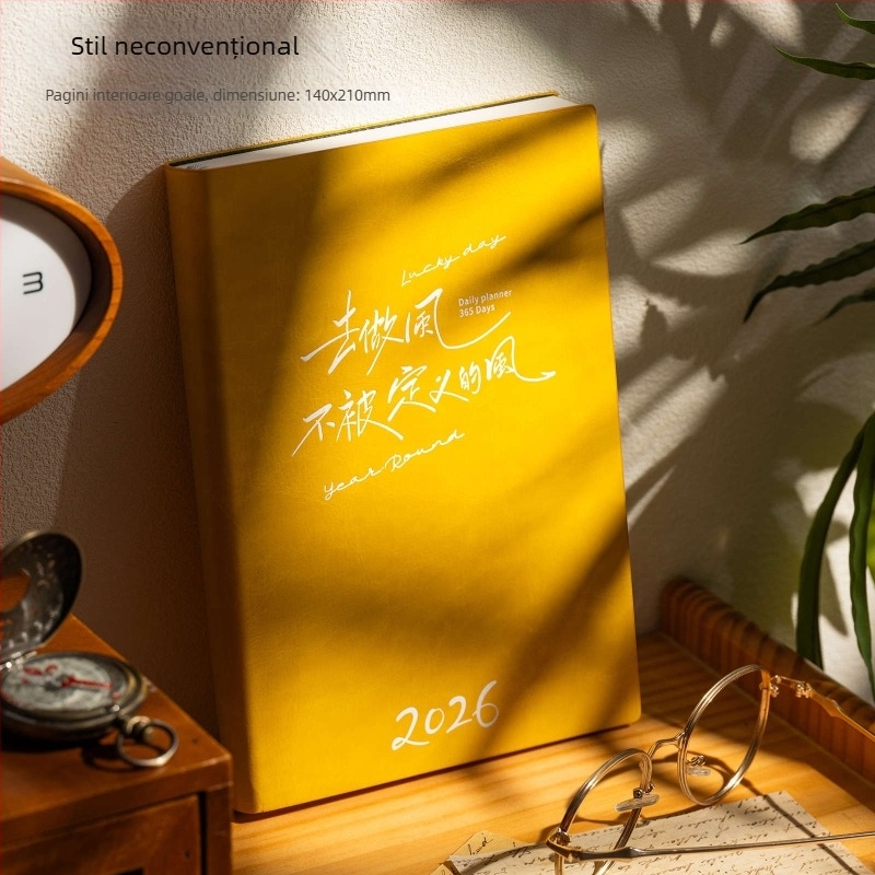 Caiet cu copertă din piele, legare cu ață, Dowling hârtie, 80 gsm, 50–100 pagini