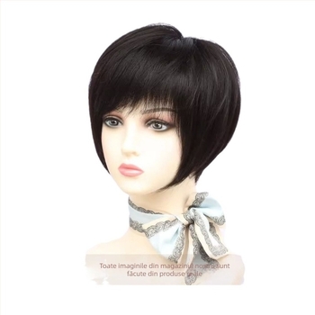 Perucă pentru femei, păr uman, model Mechanism Bobo, proces: mecanism, poate fi vopsită sau permată, breton: drept sau în unghi