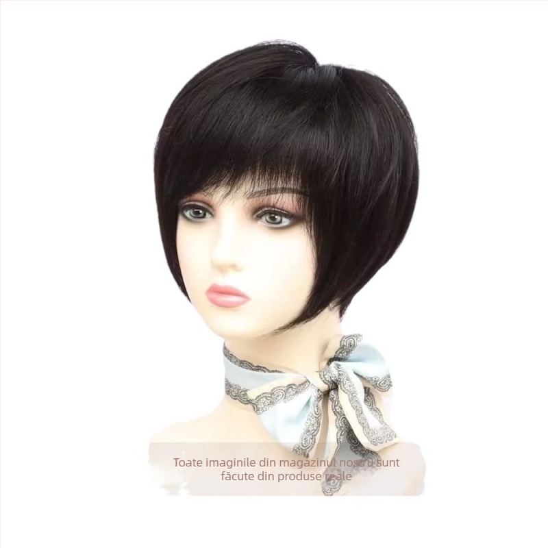 Perucă pentru femei, păr uman, model Mechanism Bobo, proces: mecanism, poate fi vopsită sau permată, breton: drept sau în unghi