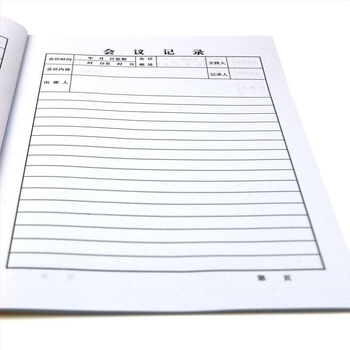 Notebook pentru minutele întâlnirilor, copertă Kraft, legare cu adeziv, pagini 40 gsm din pulpă de lemn, stil birou