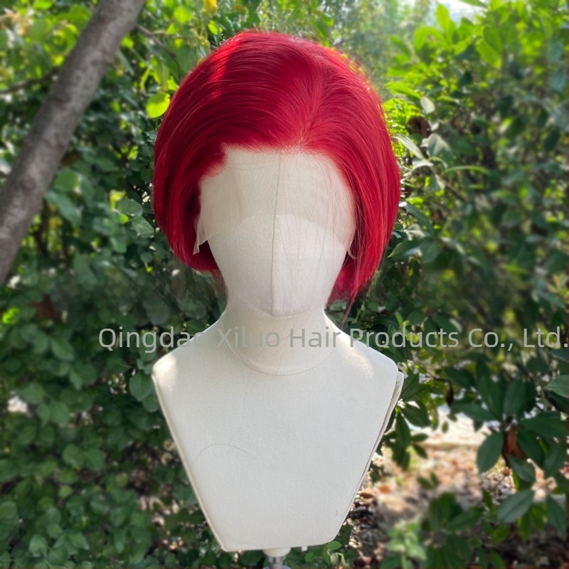 Perucă cosplay cu front lace 13x4, stil natural, fibră rezistentă la temperaturi înalte, potrivită pentru toate formele feței