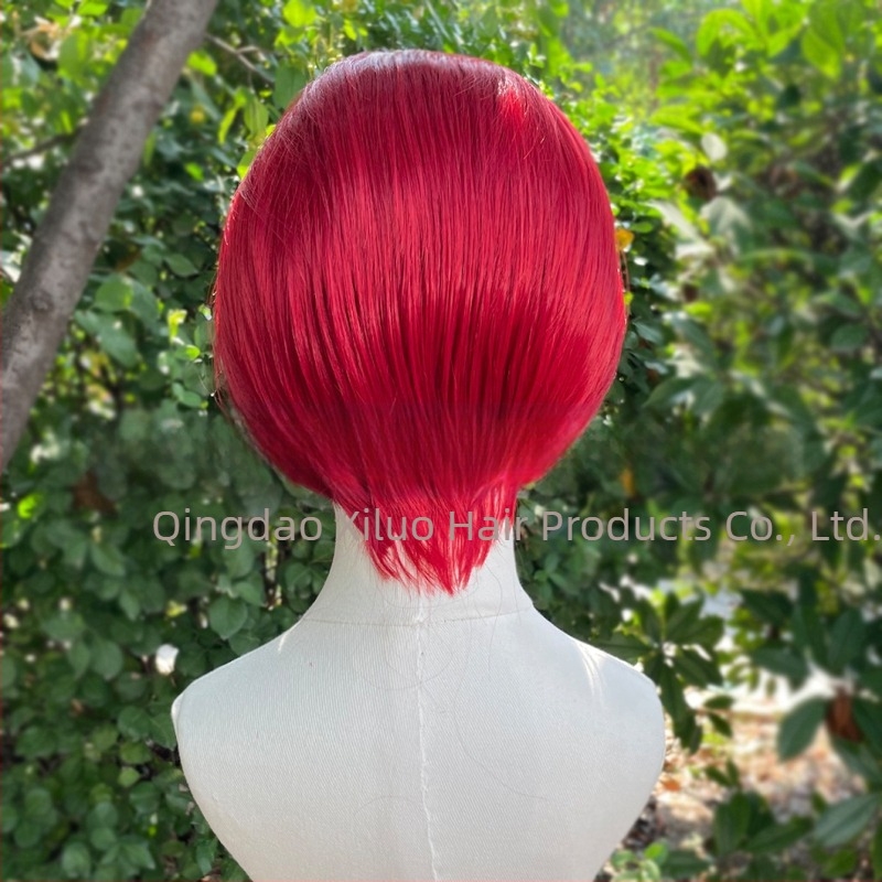 Perucă cosplay cu front lace 13x4, stil natural, fibră rezistentă la temperaturi înalte, potrivită pentru toate formele feței