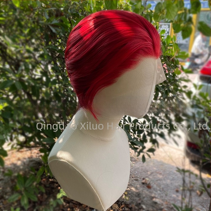 Perucă cosplay cu front lace 13x4, stil natural, fibră rezistentă la temperaturi înalte, potrivită pentru toate formele feței