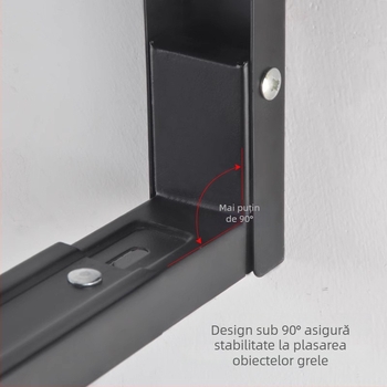 Raft de perete pentru cuptor cu microunde, braț pliabil, depozitare cu două niveluri, construcție din aliaj metalic, telescopic