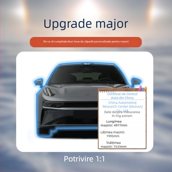 Husă parbriz față auto – folie de aluminiu, design îngroșat, culoare solidă, potrivire universală