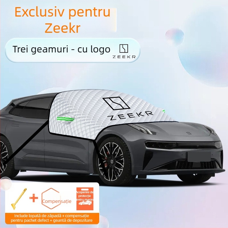 Husă parbriz față auto – folie de aluminiu, design îngroșat, culoare solidă, potrivire universală