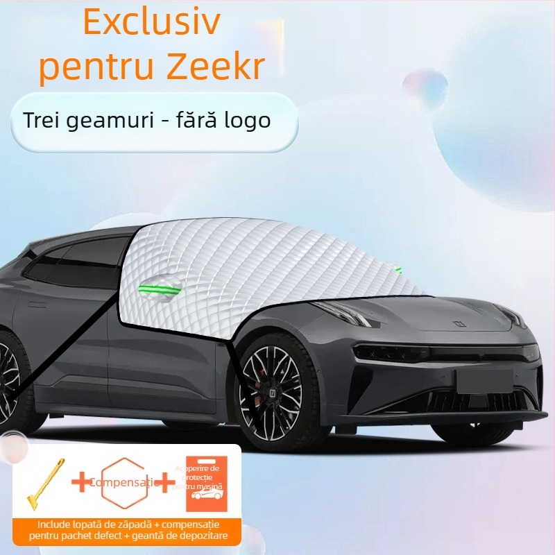 Husă parbriz față auto – folie de aluminiu, design îngroșat, culoare solidă, potrivire universală