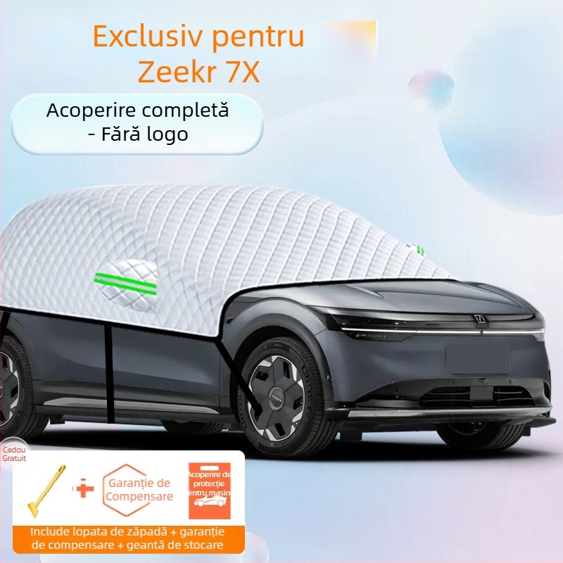 Husă parbriz față auto – folie de aluminiu, design îngroșat, culoare solidă, potrivire universală