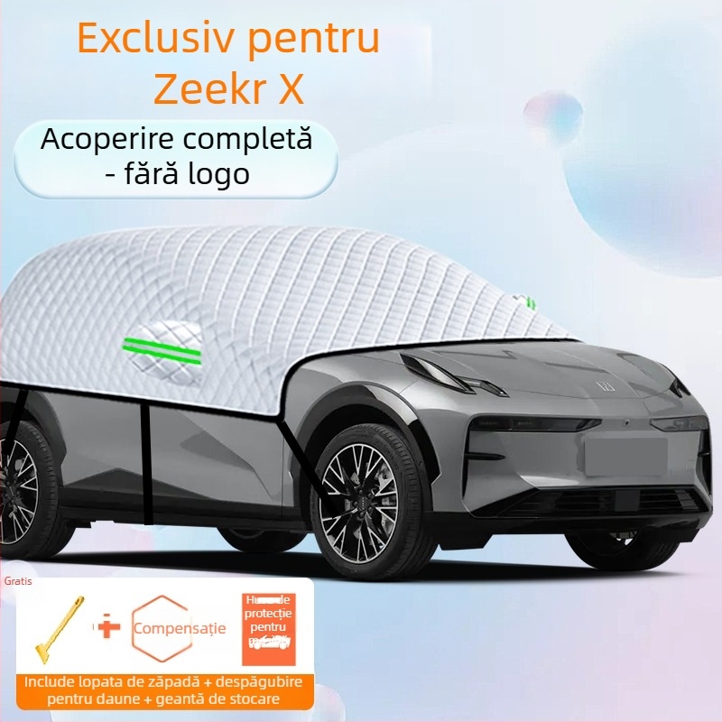 Husă parbriz față auto – folie de aluminiu, design îngroșat, culoare solidă, potrivire universală