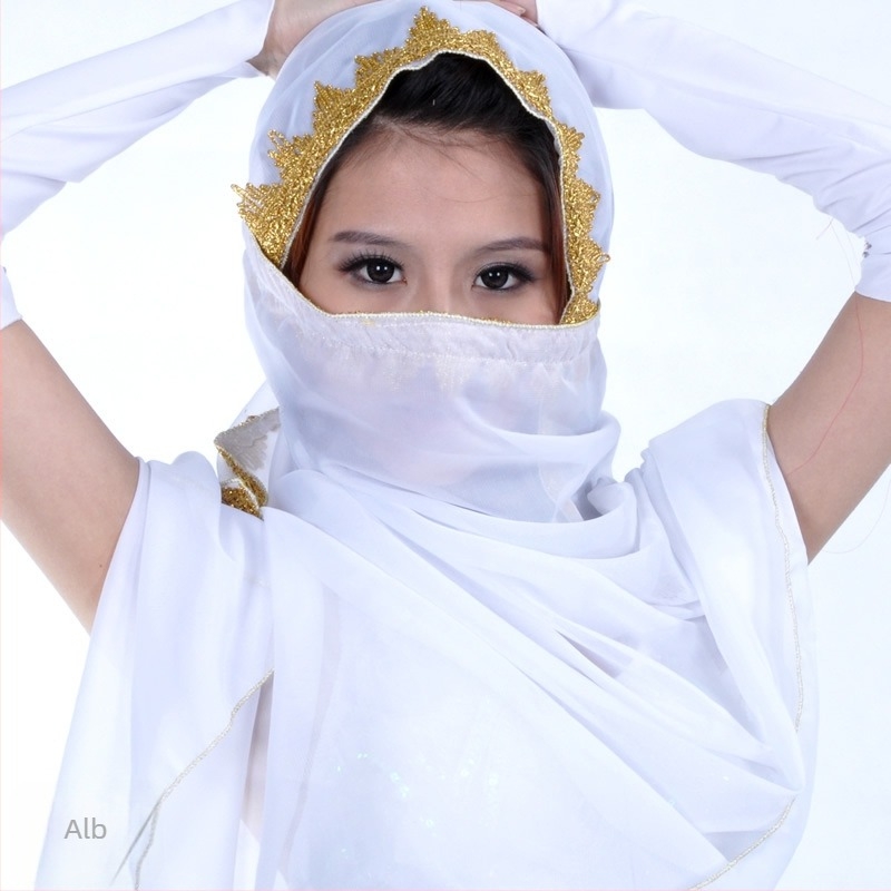 Voal pentru dansul burii - voal, 100% poliester, unisex, model solid, pentru toate anotimpurile