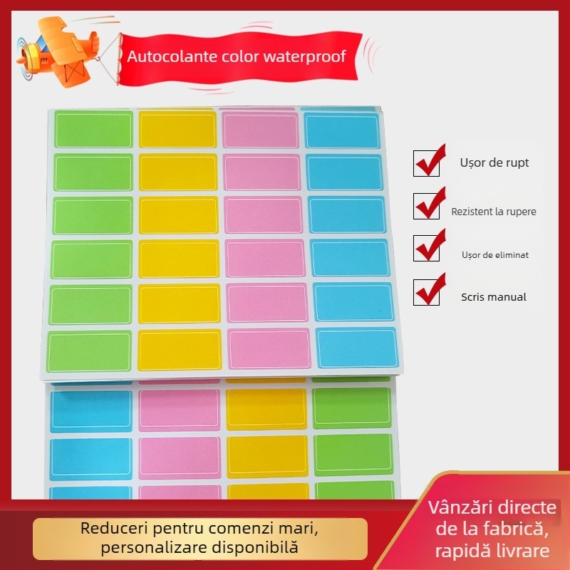 Etichetă autoadezivă impermeabilă, formă personalizabilă, adeziv pe placă de cupru, etichete indicator creative, personalizare disponibilă