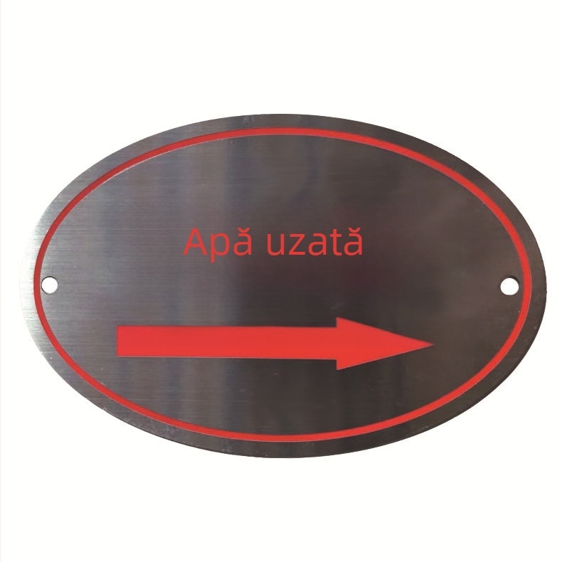 Placă identificare din oțel inoxidabil cu imprimare rezistentă la coroziune pentru semn de siguranță, personalizabilă