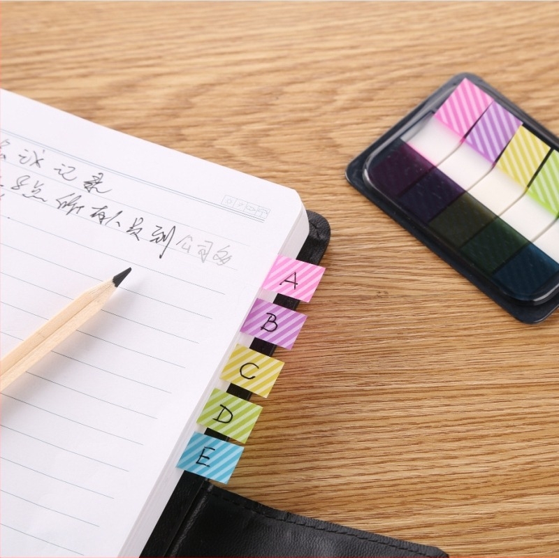 PS-254 Etichetă scrisă manual — material BOPP/PET, bandă de note lipicioase glisantă, două fețe, 50 etichete pe pagină, personalizare disponibilă