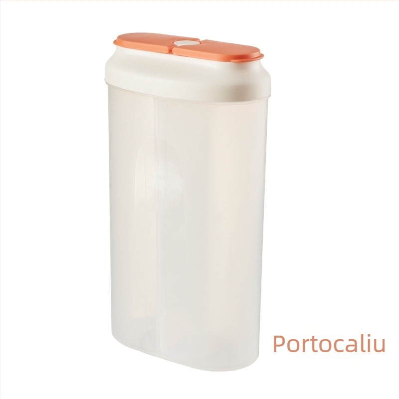 Cutie de depozitare cereale din plastic transparent, etanșă, pentru alimente și gustări, 1-2 L, compatibil cu cuptorul cu microunde, formă neregulată