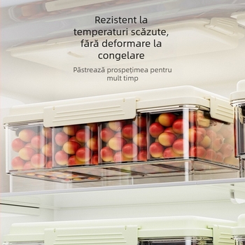 Cutie de prânz portabilă cu separator, capacitate 4.1–5 L, plastic alimentar, cutie de conservare cu un singur strat, pentru utilizare în aer liber