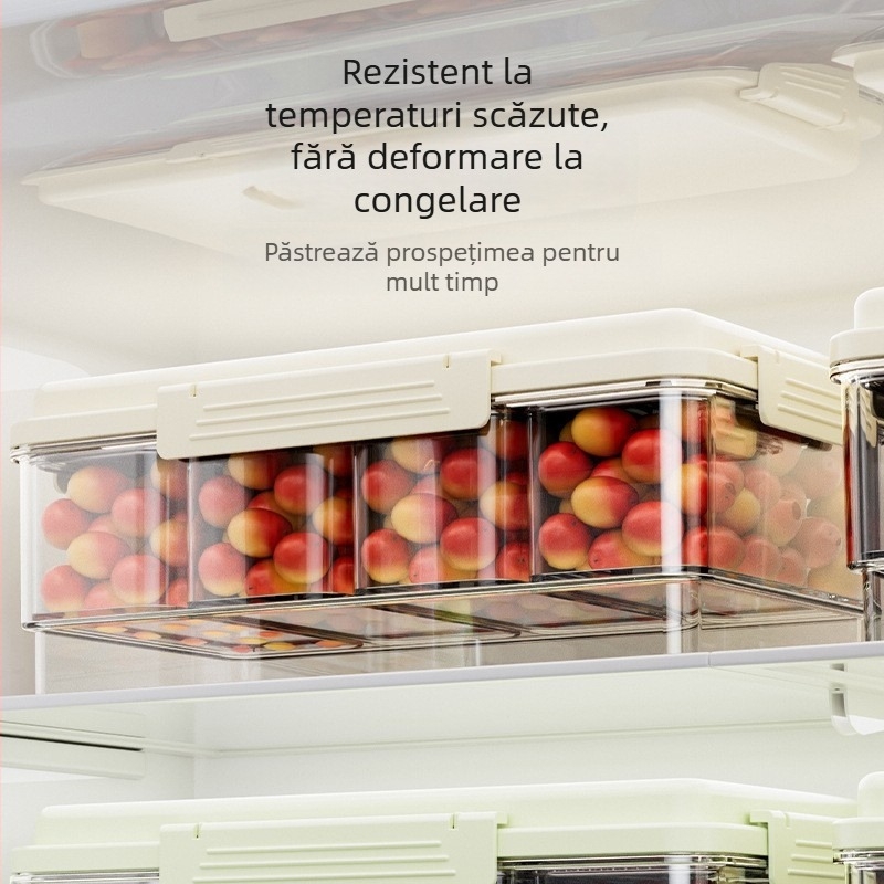 Cutie de prânz portabilă cu separator, capacitate 4.1–5 L, plastic alimentar, cutie de conservare cu un singur strat, pentru utilizare în aer liber