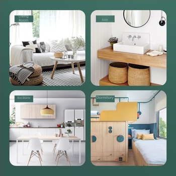 Cutie transparentă de depozitare montată pe perete, din PS, fără capac, fără găuri, pentru baie și living