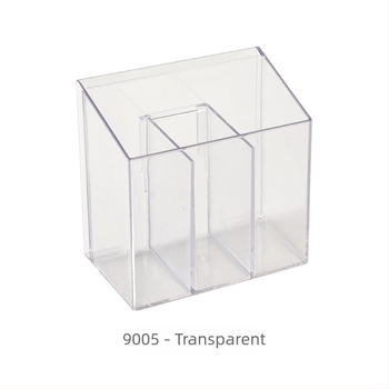 Cutie de depozitare cosmetică pentru perete, divizată (Model 9005; plastic PET; transparent; depozitare)