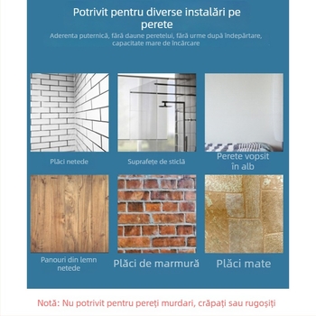 Cutie de depozitare pentru telefon mobil, montaj pe perete, organizator pentru telecomenzi TV/AC, plastic, stil japonez.