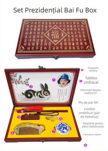 Pix amintire Lanugo pentru păr fetal – kit DIY cu componente metalice, ambalaj în pungi