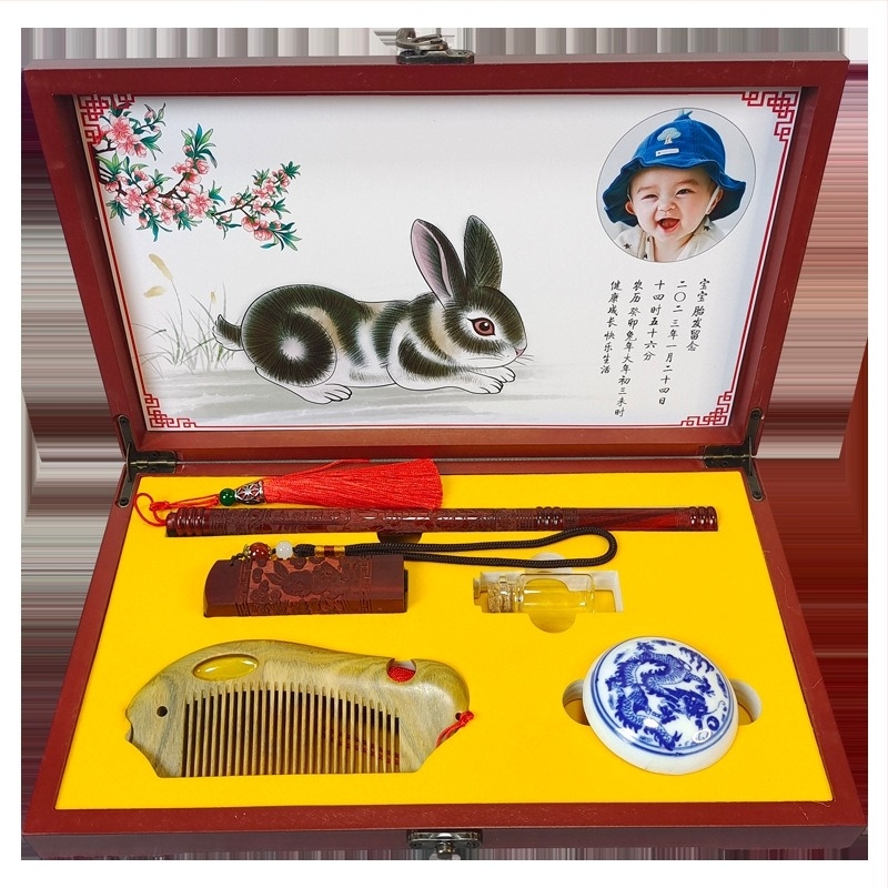 Pix amintire Lanugo pentru păr fetal – kit DIY cu componente metalice, ambalaj în pungi