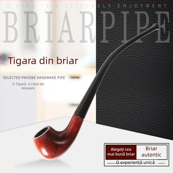 Pipă Heatherwood – Fumei, filtru 3mm, cadou de ziua de naștere, cutie cu 300 bucăți