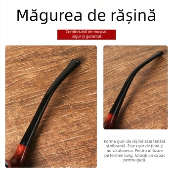 Pipă Heatherwood – Fumei, filtru 3mm, cadou de ziua de naștere, cutie cu 300 bucăți