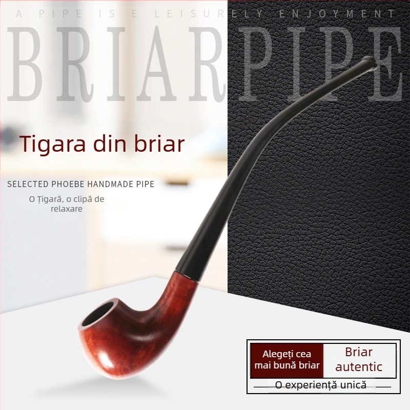 Pipă Heatherwood – Fumei, filtru 3mm, cadou de ziua de naștere, cutie cu 300 bucăți