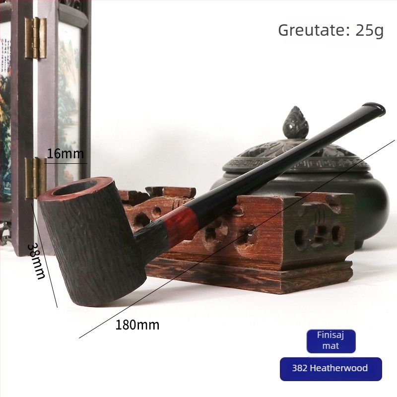 Pipă Heatherwood – Fumei, filtru 3mm, cadou de ziua de naștere, cutie cu 300 bucăți