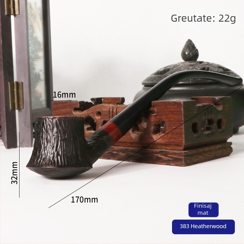 Pipă Heatherwood – Fumei, filtru 3mm, cadou de ziua de naștere, cutie cu 300 bucăți