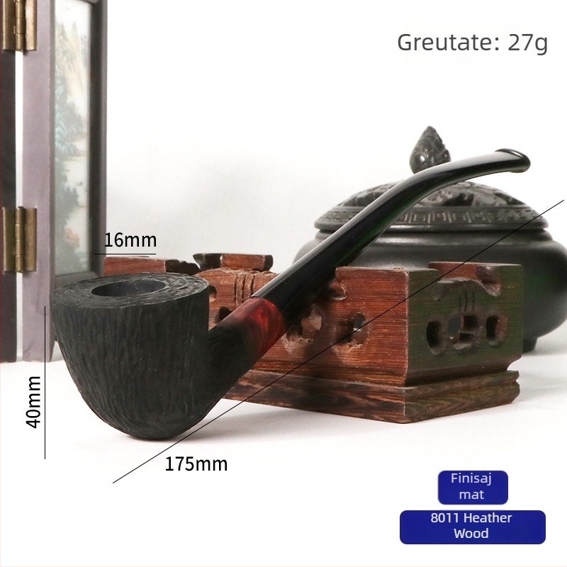 Pipă Heatherwood – Fumei, filtru 3mm, cadou de ziua de naștere, cutie cu 300 bucăți