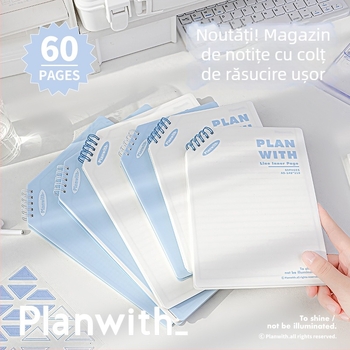 Rosyposy Oblique Series caiet cu spiral, margine oblică, 72 pagini, atingere catifelată