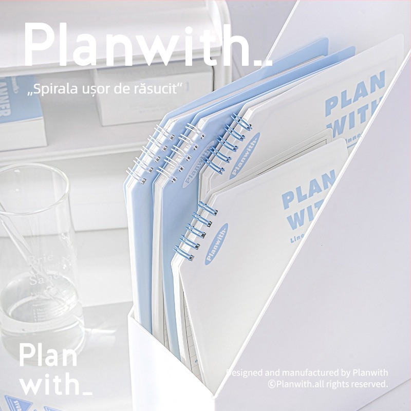 Rosyposy Oblique Series caiet cu spiral, margine oblică, 72 pagini, atingere catifelată