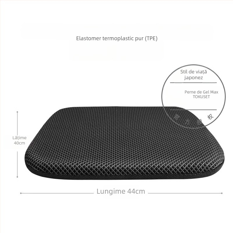 Perneu pentru scaun auto Mairichi, material TPE, design respirabil cu celule hexagonale, gata pentru etichetare privată