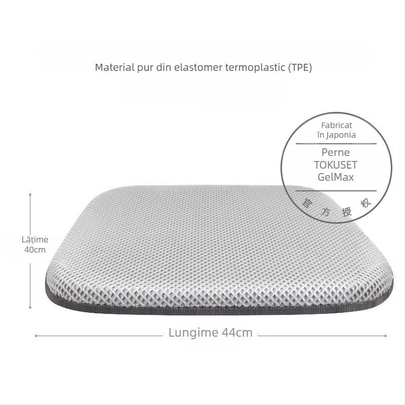 Perneu pentru scaun auto Mairichi, material TPE, design respirabil cu celule hexagonale, gata pentru etichetare privată