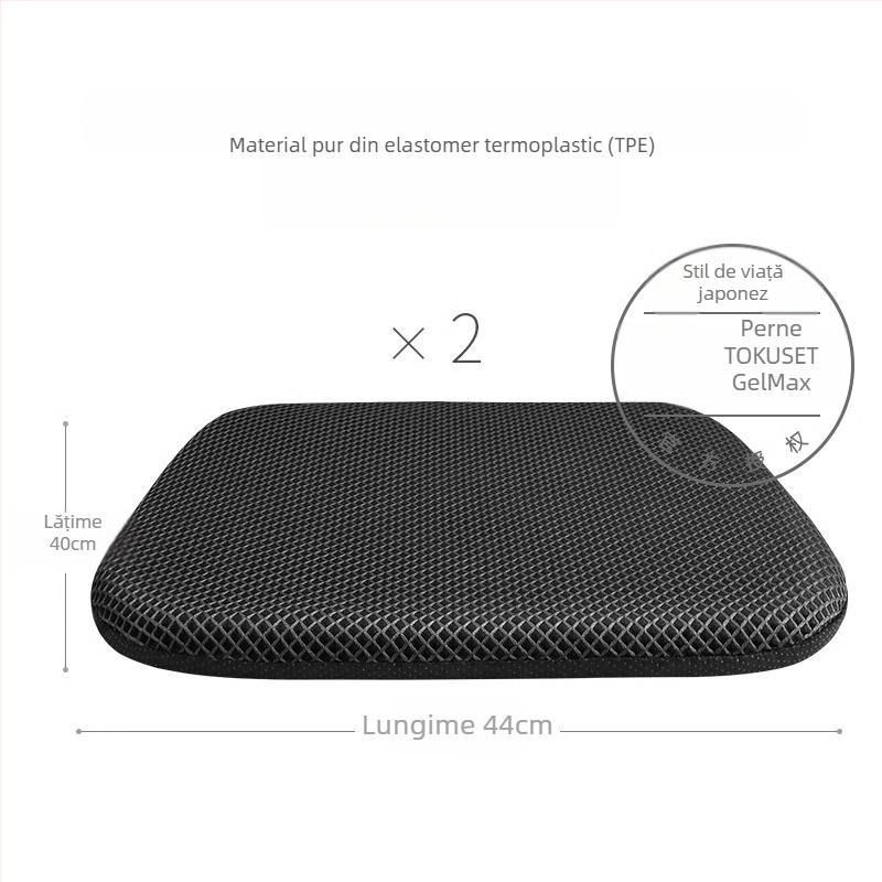 Perneu pentru scaun auto Mairichi, material TPE, design respirabil cu celule hexagonale, gata pentru etichetare privată