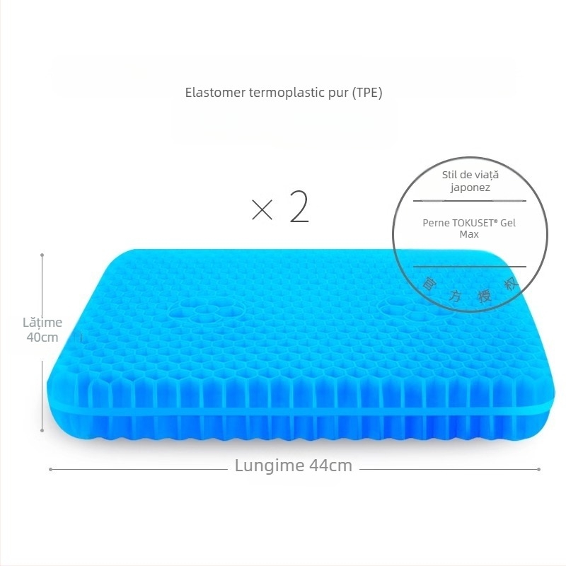 Perneu pentru scaun auto Mairichi, material TPE, design respirabil cu celule hexagonale, gata pentru etichetare privată