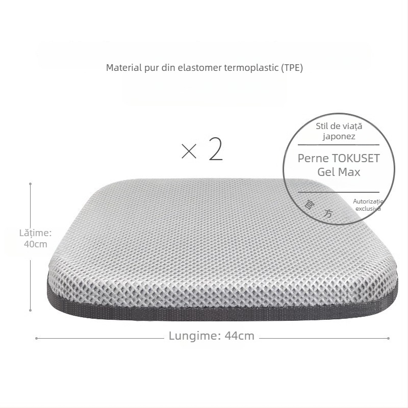 Perneu pentru scaun auto Mairichi, material TPE, design respirabil cu celule hexagonale, gata pentru etichetare privată