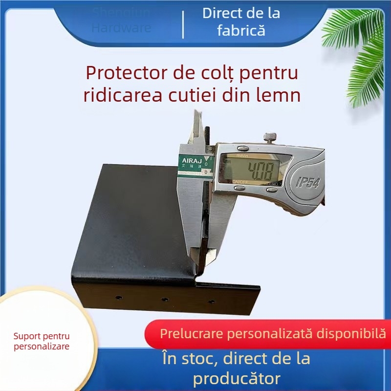 Protector de colț pentru ridicarea unei cutii din lemn