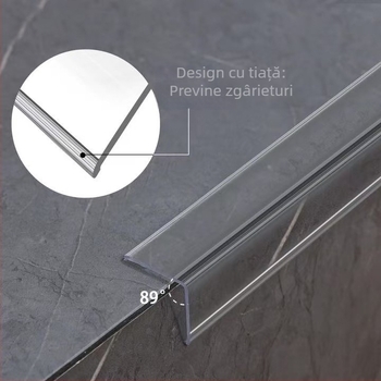 Protector transparent pentru colțul peretelui HSZ, material PC, pentru uși și colțuri de pereți, protecție anti-coliziune, fără găurire