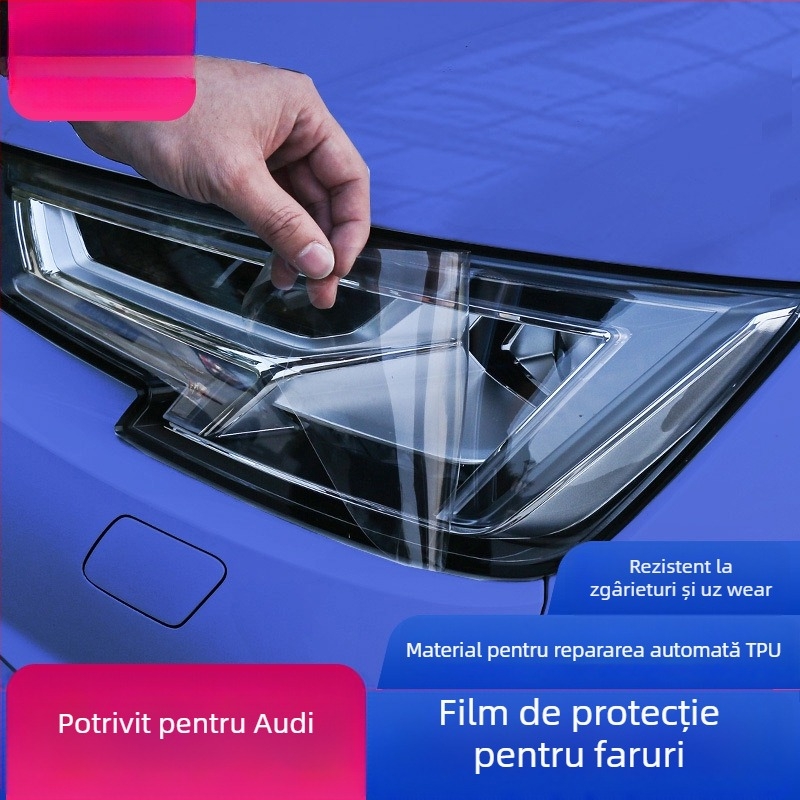 Film TPU pentru faruri Aodi A3/A4 S3/4 – auto-reparare, anti-zgârieturi și rezistent la uzură