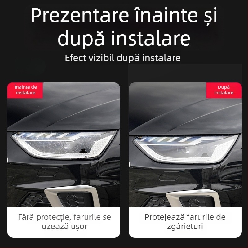 Film TPU pentru faruri Aodi A3/A4 S3/4 – auto-reparare, anti-zgârieturi și rezistent la uzură