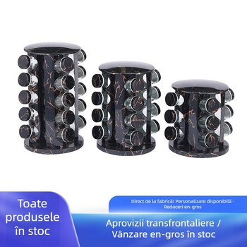 Raft de bucătărie pentru condimente, rotativ, fără găuri, din oțel inoxidabil