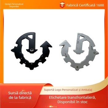 Cardă EDC 15 în 1 — oțel inoxidabil, unealtă multifuncțională pentru exterior, casă și colecție