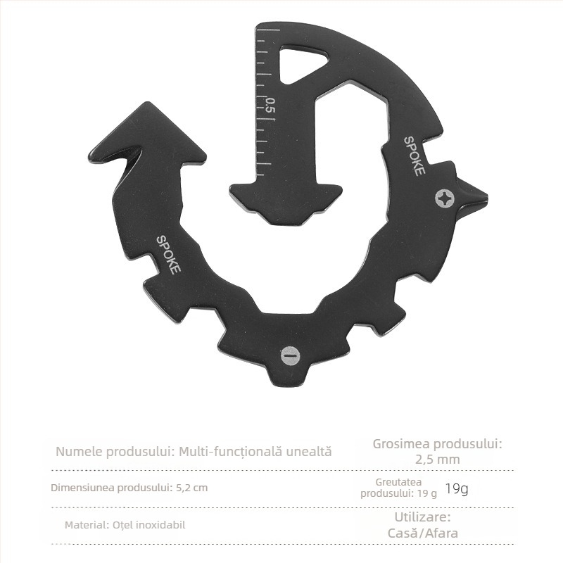 Cardă EDC 15 în 1 — oțel inoxidabil, unealtă multifuncțională pentru exterior, casă și colecție