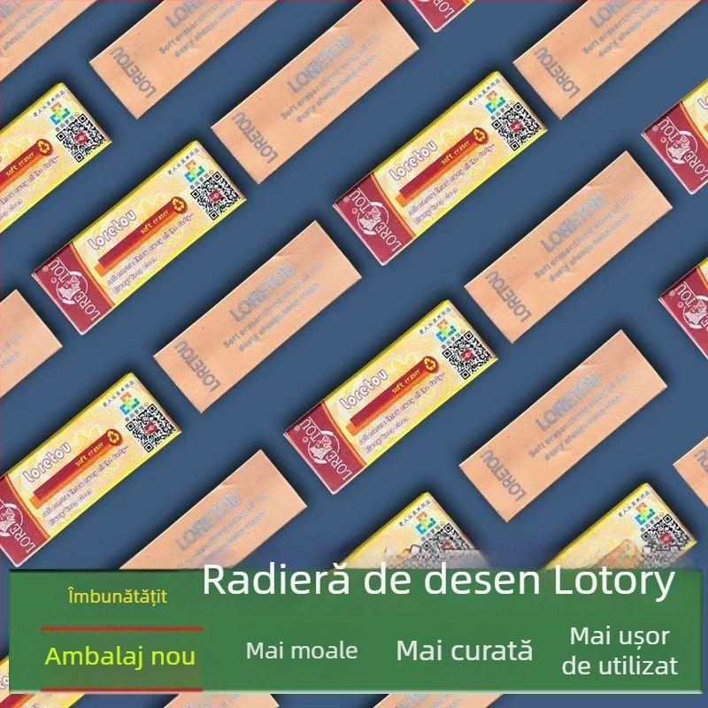 Radieră Old Man's Head, dreptunghiulară, din cauciuc, pentru desen și corecții, 0.1 kg