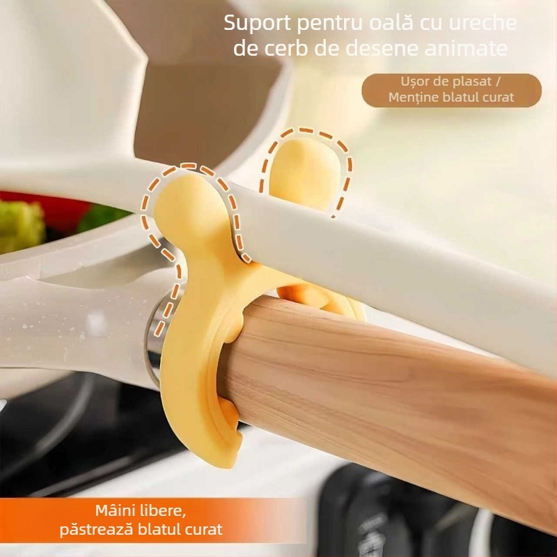 Suport din silicon pentru spatule de bucătărie, capacitate de încărcare 0-3 kg, 1 nivel, design modern