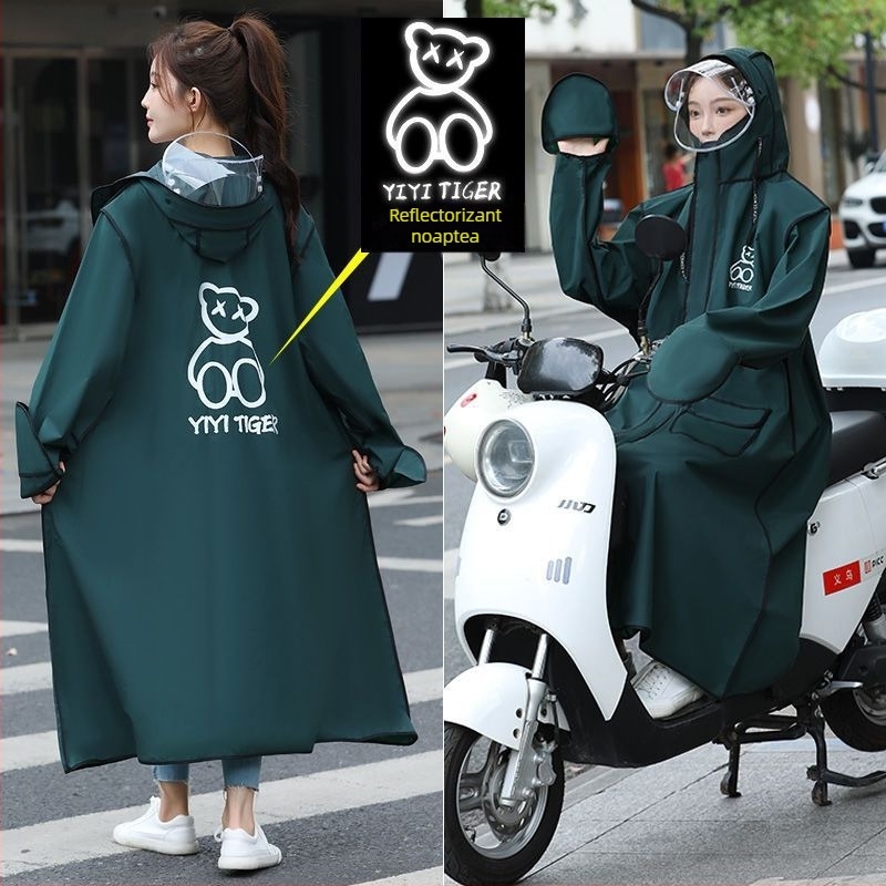 Poncho de ploaie EVA pentru adulți, potrivit pentru motocicletă/mașină electrică, cu posibilitate de personalizare