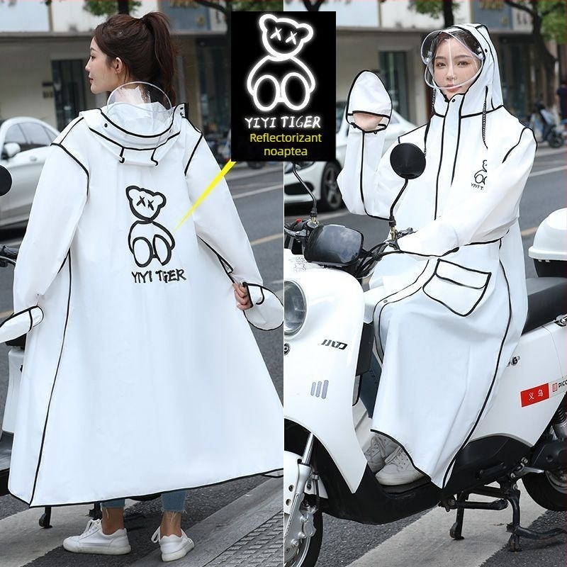 Poncho de ploaie EVA pentru adulți, potrivit pentru motocicletă/mașină electrică, cu posibilitate de personalizare