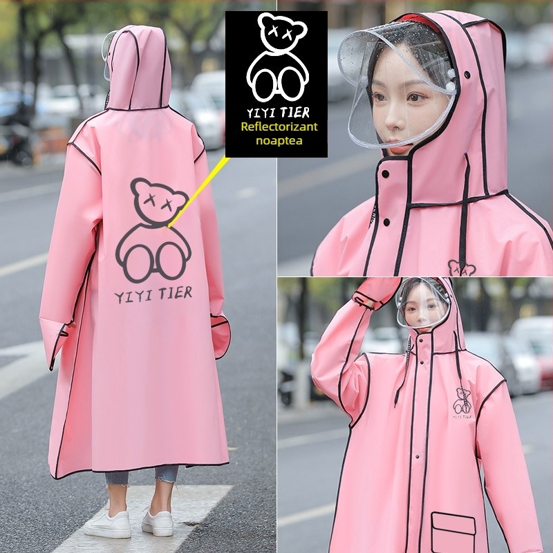 Poncho de ploaie EVA pentru adulți, potrivit pentru motocicletă/mașină electrică, cu posibilitate de personalizare